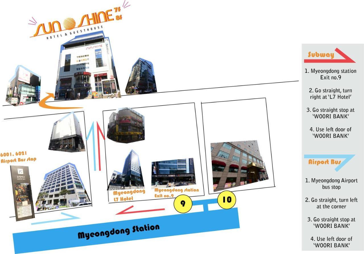 Myeongdong Sunshine Guesthouse Séoul Extérieur photo